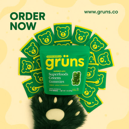 Gruns Gummies Daily Nutrition with Delicious Plant-Based Gummies